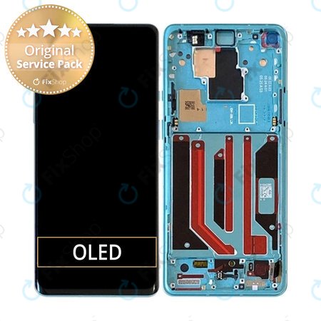 OnePlus 8 Pro - LCD zaslon + steklo na dotik + okvir (Glacial Green) - 1091100168 Genuine Service Pack