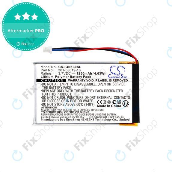 Baterija za Garmin Nüvi 1300, 1350, 1370, 1390, 1490, 1250mAh, Li-Pol, 3.7V, 361-00019-16, HQ