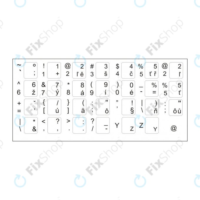 CZ/SK nalepke (za črno KBD) Genuine Service Pack