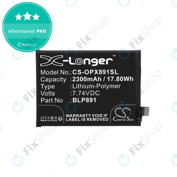 Oppo A52, A72, A92, Find X5 - Baterija BLP891 2300mAh HQ