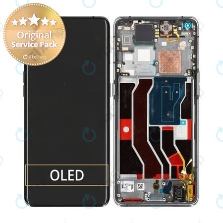Oppo Find X3 Pro - LCD zaslon + steklo na dotik + okvir (Gloss Black) - 4906614 Genuine Service Pack