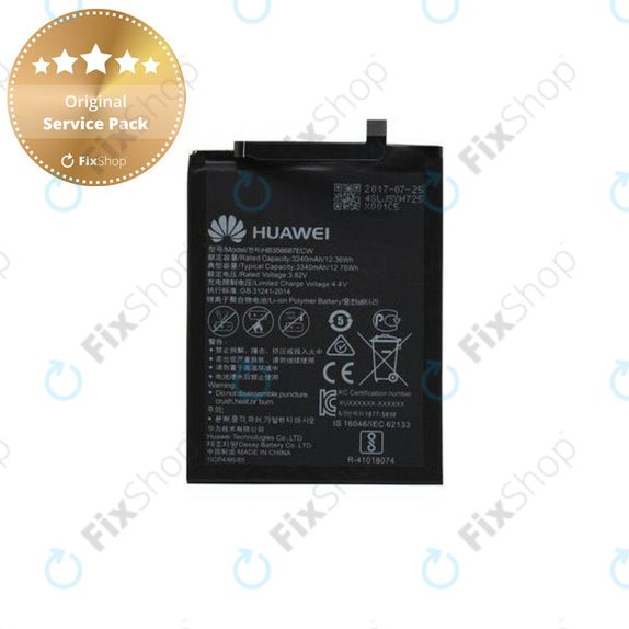 Huawei Mate 10 Lite, Honor 7X, Nova 2 Plus, P Smart Plus (Nova 3i), P30 Lite, P30 Lite 2020 - Baterija HB356687ECW 3240mAh - 24022598, 24022698, 24022872 Genuine Service Pack