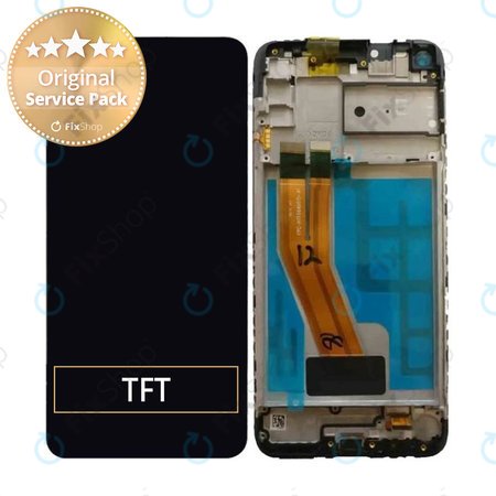 Samsung Galaxy M11 M115F - LCD zaslon + steklo na dotik + okvir (Black) - GH81-18736A Genuine Service Pack