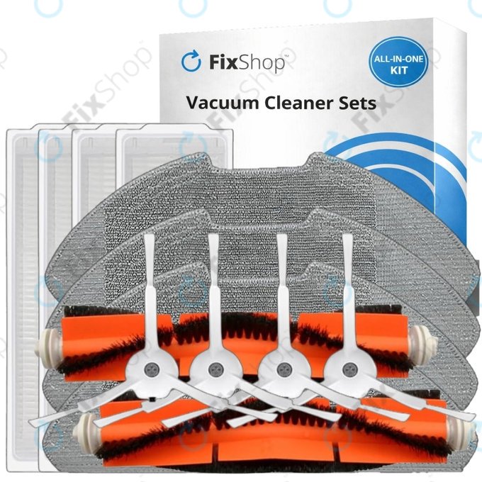 Komplet nadomestnih delov za Xiaomi Mi Robot Vacuum Mop 2 Pro, 2 Lite (2x Glavna krtača, 4x Filter, 4x Stranska krtača, 4x Krpa za brisanje, 4x Vrečka za prah)