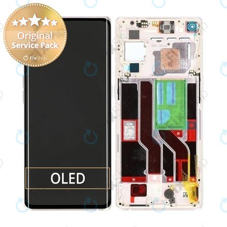 Oppo Find X3 Neo - LCD zaslon + steklo na dotik + okvir (Galactic Silver) - 4906178 Genuine Service Pack