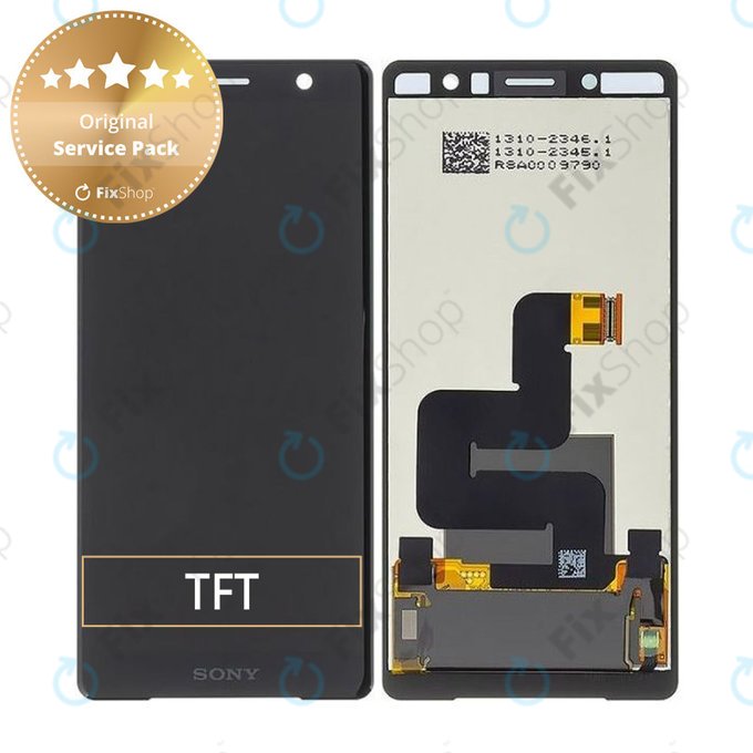 Sony Xperia XZ2 Compact - LCD zaslon + steklo na dotik (Black) - 1313-0914 Genuine Service Pack