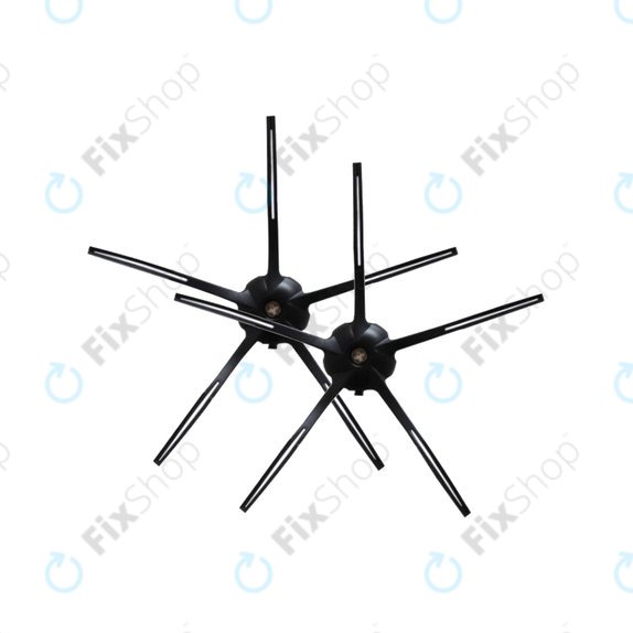 Xiaomi Roborock S4, S5 Max, S6, S6 MaxV, S6 Pure, S7, S7+, S7 MaxV, S7 Pro Ultra, Q7, Q7+, Q7 Max, Q7 Max+, T7S Plus , E4, E5, T4, T6, Xiaowa E3 - Stranska krtača (Črna) - 2 kosa