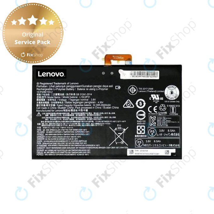 Lenovo Yoga Book YB1-X90L - Baterija L15C2P31 8500mAh - 77055339 Genuine Service Pack
