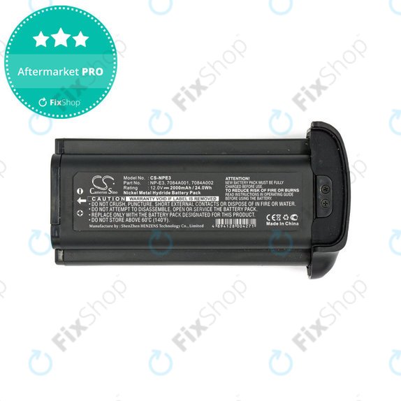 Baterija za Canon Eos 1Ds, 2000mAh, Ni-MH, 12V, NP-E3, HQ