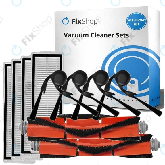 Komplet nadomestnih delov za Xiaomi Robot Vacuum 5, 5 Pro (2x Glavna krtača, 4x Filter, 4x Stranska krtača)