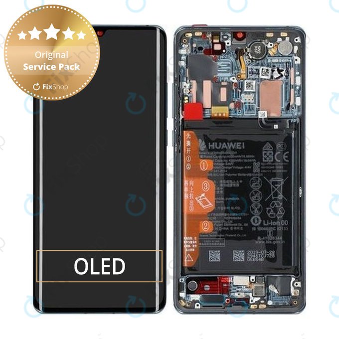Huawei P30 Pro - LCD zaslon + steklo na dotik + okvir + baterija (Mystic Blue) - 02353DGJ Genuine Service Pack