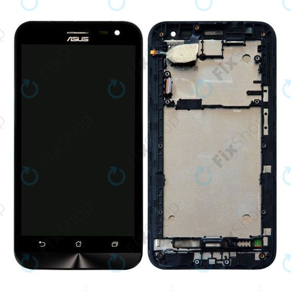 Asus Zenfone 2 Laser ZE500KL - LCD zaslon + steklo na dotik + okvir (Black/Ceramic) - 90AZ00E0-R20010 Genuine Service Pack