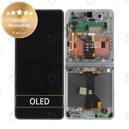 Samsung Galaxy Z Flip 7 F766B - LCD zaslon + steklo na dotik + okvir (Mint) - GH82-37581E Genuine Service Pack