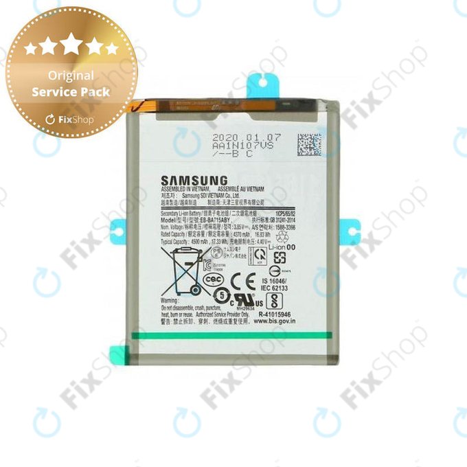 Samsung Galaxy A71 A715F - Baterija EB-BA715ABY 4500mAh - GH82-22153A Genuine Service Pack