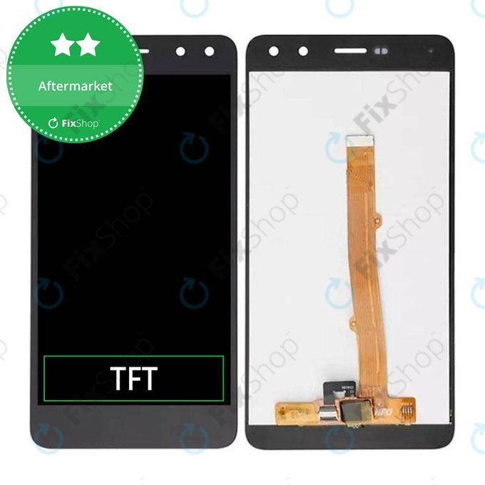 Huawei Y6 (2017) - LCD zaslon + steklo na dotik (Black) TFT
