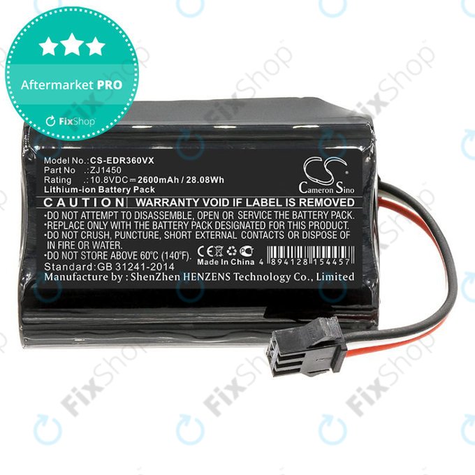 Baterija za Ecovacs D36, DA60, DA611, DB35, TCR360, 2600mAh, Li-Ion, 10.8V, ZJ1450, HQ