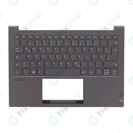 Lenovo ThinkBook 13X ITG - Pokrov C (naslon za roke) + tipkovnice DE (Slate Grey) - 77034096 Genuine Service Pack