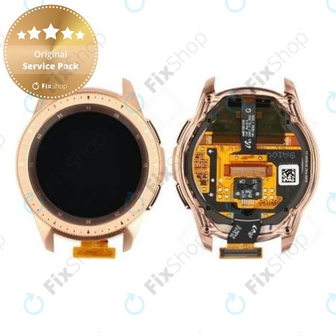 Samsung Galaxy Watch 42mm R810 - LCD zaslon + steklo na dotik + okvir (Rose Gold) - GH97-22290B Genuine Service Pack