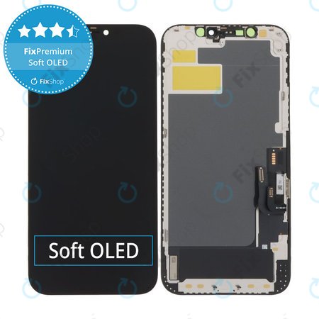Zaslon Soft OLED za iPhone 12, 12 Pro - Zaslon na dotik + Okvir, DIAGNOSTIC