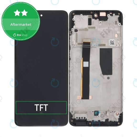 Motorola Moto G84 XT2347 - LCD zaslon + steklo na dotik + okvir (Black) TFT