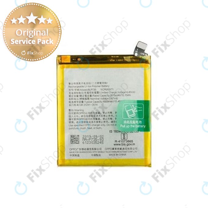 Oppo Reno 2 Z - Baterija BLP737 4000mAh - O-4902840 Genuine Service Pack