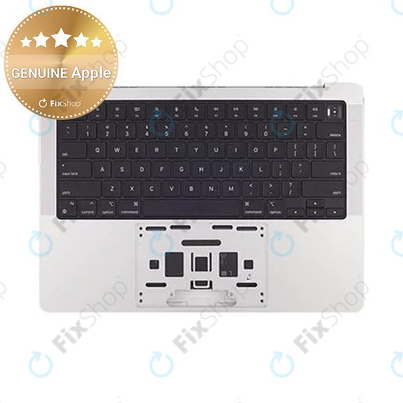 Zgornji okvir tipkovnice za MacBook Pro 14", A2442 (2021), A2779 (2023), US tipkovnico in baterijo, Silver, 661-21973, Genuine Apple