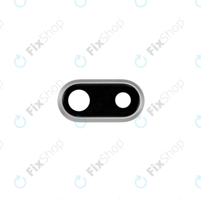 Apple iPhone 8 Plus - Steklo zadnje kamere z okvirjem (Silver)