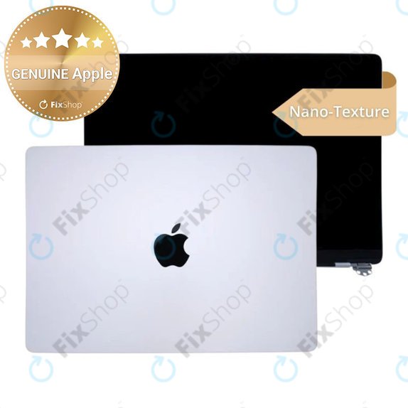 LCD zaslon za MacBook Pro 14", A3112, A3185 (2024), s sprednjim steklom in pokrovom, Nano-Texture, Silver, 661-41793, Genuine Apple