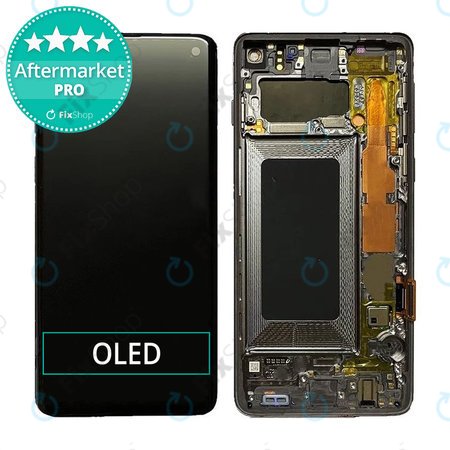 Samsung Galaxy S10 G973F - LCD zaslon + steklo na dotik + okvir (Prism Black) OLED