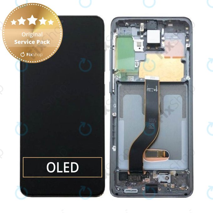 Samsung Galaxy S20 G980F - LCD zaslon + steklo na dotik + okvir (Cosmic Gray) - GH82-22131A, GH82-22123A, GH82-31433A, GH82-31432A Genuine Service Pack