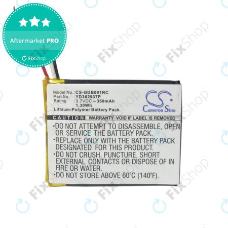 Baterija za GoPro Wifi Remote, 350mAh, Li-Pol, 3.7V, YD362937P, HQ