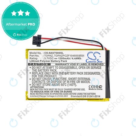 Baterija za Navigon 70, 1200mAh, Li-Pol, 3.7V, Topaz, HQ