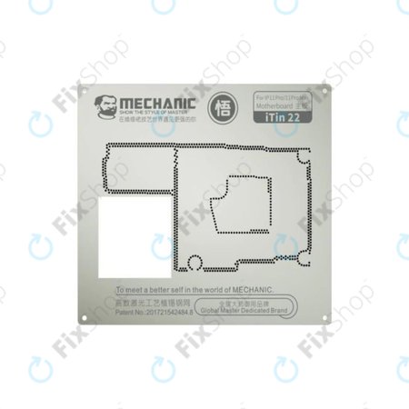 Mechanic iTin 22 - Jeklena Predloga Matične Plošče za iPhone 11 Pro, 11 Pro Max