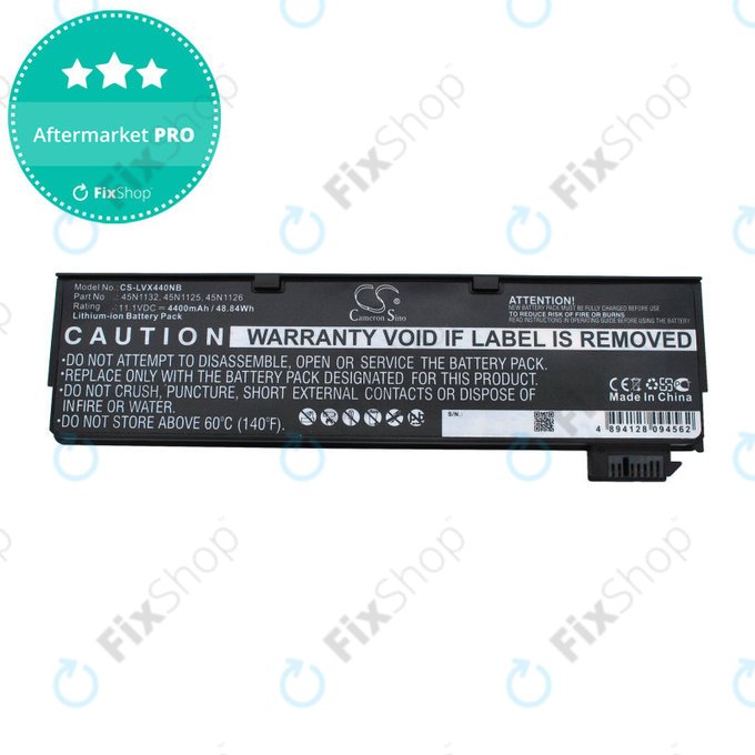 Baterija za Lenovo ThinkPad X240, X250, X260, S440, T440, T550, T560, 4400mAh, Li-Ion, 11.1V, 45N1132, HQ