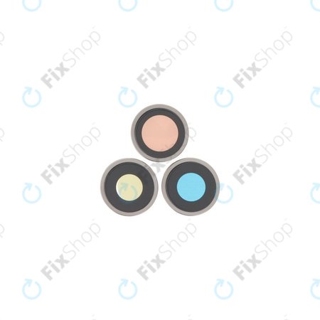 Apple iPhone 16 Pro, 16 Pro Max - Steklo zadnje kamere z okvirjem (Natural Titanium) - 3 kosi