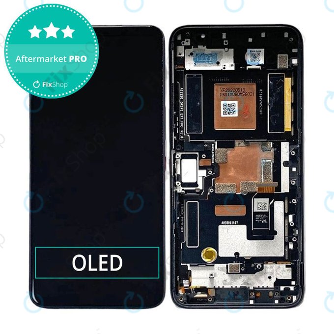 Asus ROG Phone 6 AI2201_C, 6 Pro AI2201_D - LCD zaslon + steklo na dotik + okvir (Phantom Black) OLED