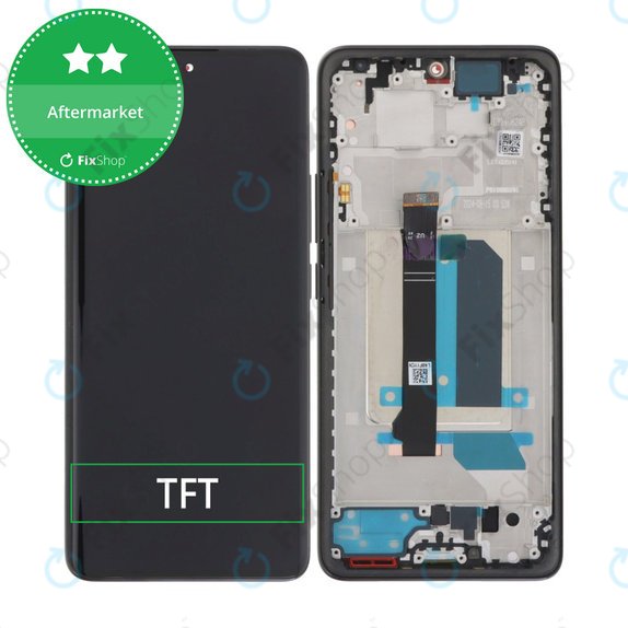 Xiaomi Redmi Note 14 Pro+ 5G 24094RAD4G - LCD zaslon + steklo na dotik + okvir (Midnight Black) TFT
