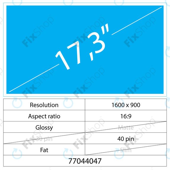 17.3 LCD Fat sijajni 40 pin HD+