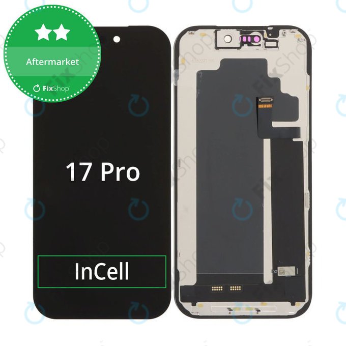 Zaslon In-Cell FHD za iPhone 17 Pro, Steklo na dotik z okvirjem
