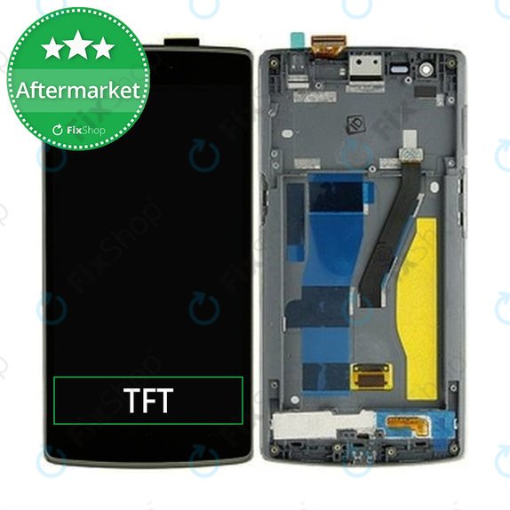 OnePlus One - LCD zaslon + steklo na dotik + okvir (Black) TFT
