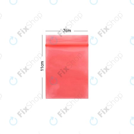 ESD antistatična vrečka z zadrgo (Red) - 7x11cm 100 kosov
