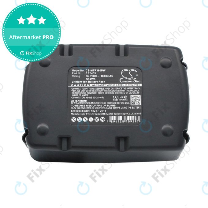 Baterija za Metabo Ahs36v, Bha 36 Ltx Compact, 2000mAh, Li-Ion, 36V, 6.25453, HQ