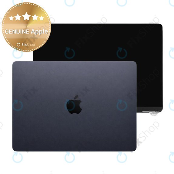 LCD zaslon za MacBook Air 13", A3113 (2024), s sprednjim steklom in pokrovom, Midnight, 661-40281, Genuine Apple