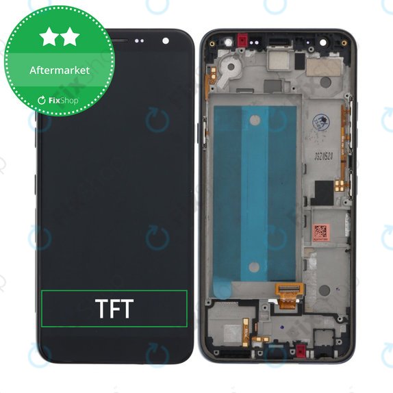 LG K40 - LCD zaslon + steklo na dotik + okvir (Black) TFT