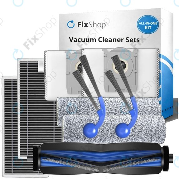 Komplet nadomestnih delov za Ecovacs T80 Omni, T80 (1x Glavna krtača, 2x Filter, 2x Stranska krtača, 2x Krpa za brisanje, 2x Vrečka za prah)