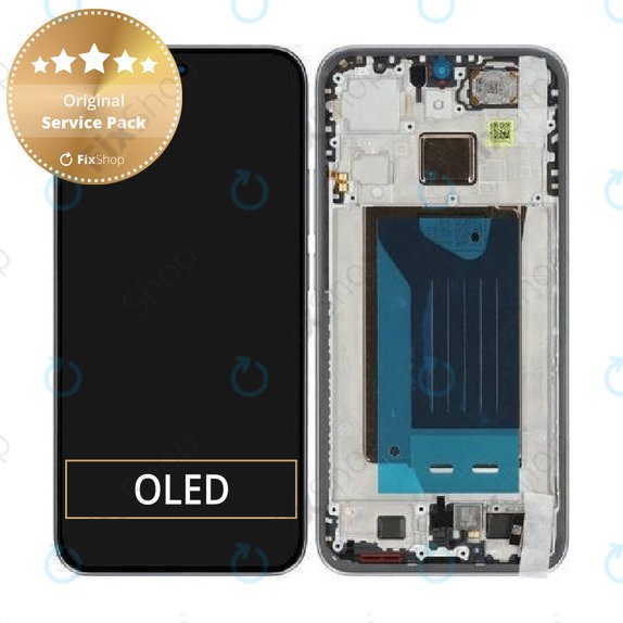 Zaslon za Xiaomi 15T, Gray, Steklo na dotik z okvirjem, 5600020O12A00, Genuine Service Pack