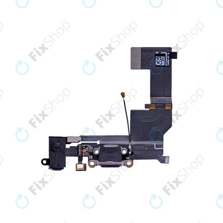 Apple iPhone SE - Konektor za polnjenje + Flex kabel (Black)