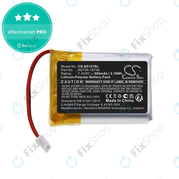 Baterija za Sportdog Sd-1275/875, 500mAh, Li-Pol, 7.4V, SDT54-16749, HQ