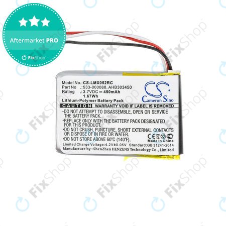 Baterija za Logitech MX Master, 450mAh, Li-Pol, 3.7V, AHB303450, HQ