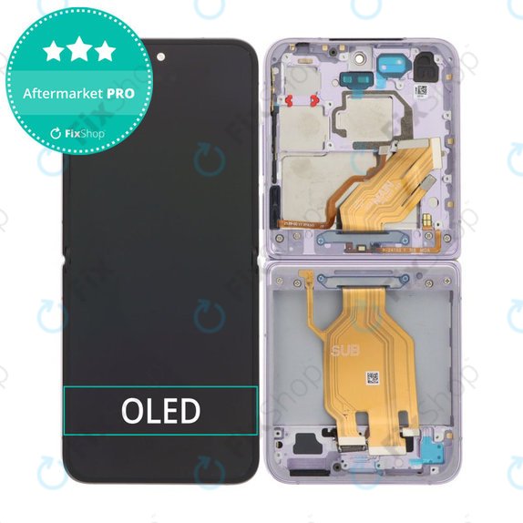 Xiaomi Mix Flip 2405CPX3DC - LCD zaslon + steklo na dotik + okvir (Purple) OLED